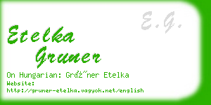 etelka gruner business card